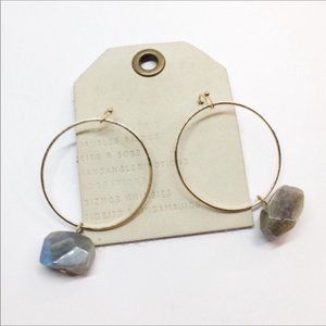 NWT Anthropologie Gray Drop Earrings